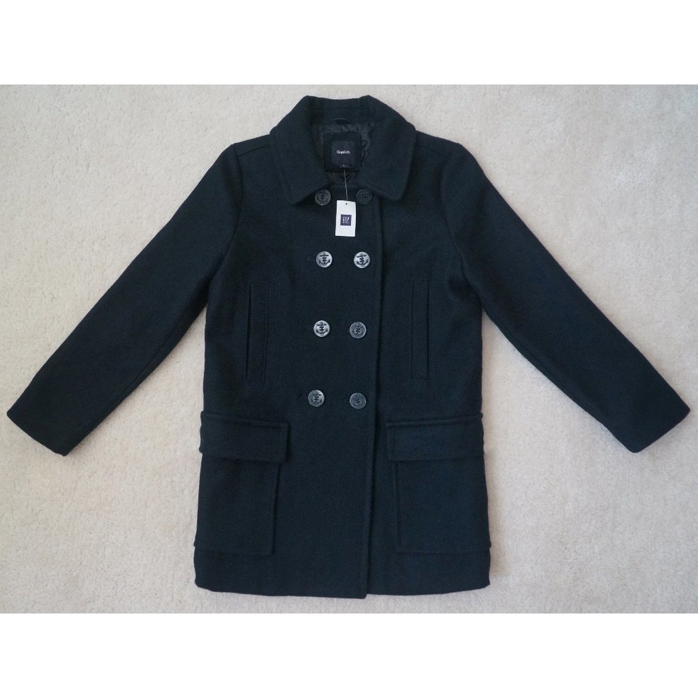 NEW Gap Kids Navy Double Breasted Insulated Peacoat L 10 (10-11 years) NWT